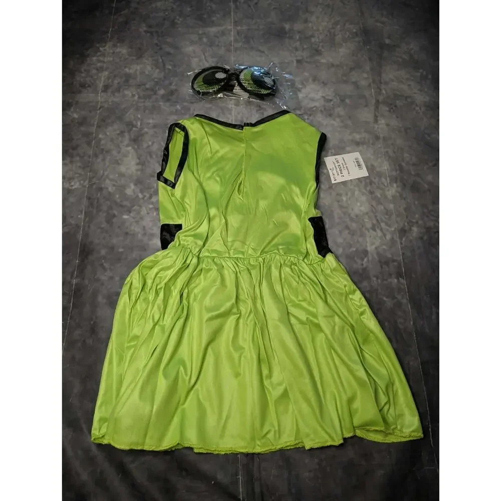 NEW! The Powerpuff Girls Buttercup Girls Halloween Costume S 6/6X - Picture 8 of 12